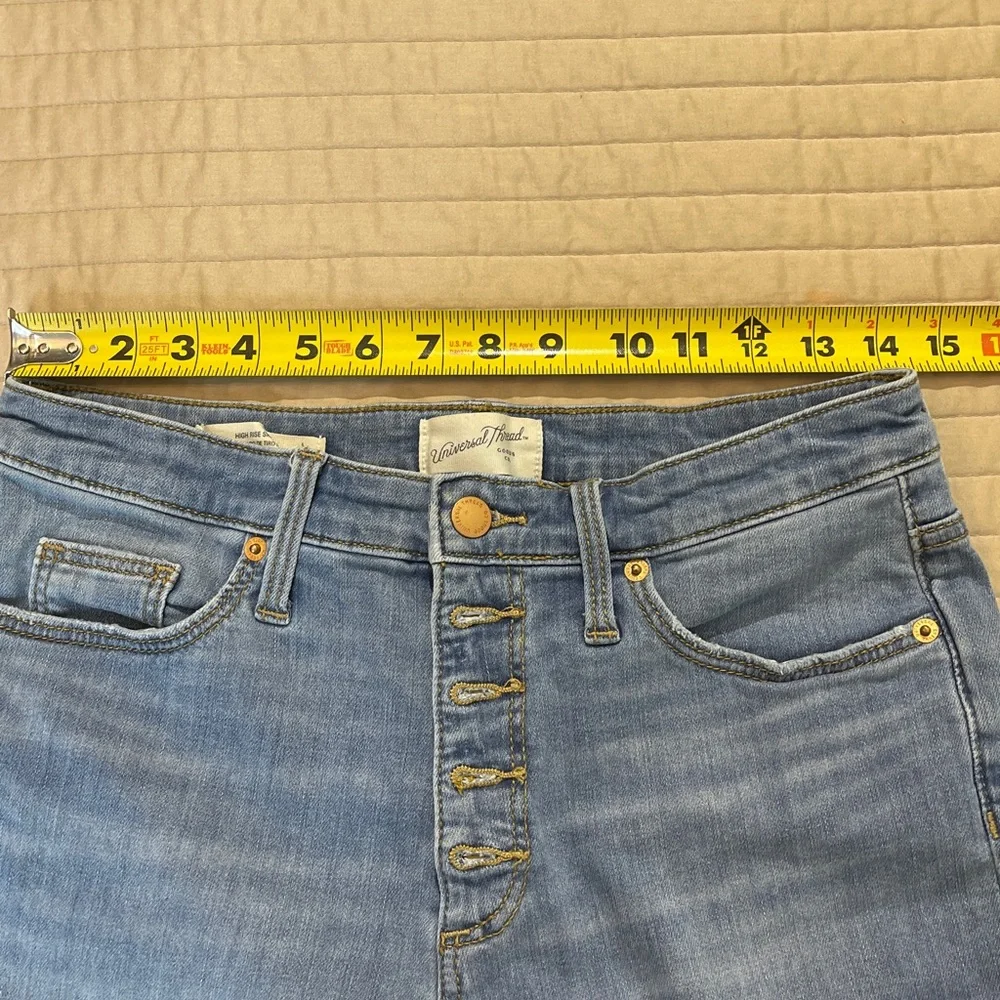 Universal Thread WOMENS SIZE 6/28R Blue High Rise SKINNY DISTRESSED JEANS